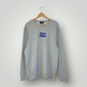 True Religion Blue crew neck sweater XL Gray